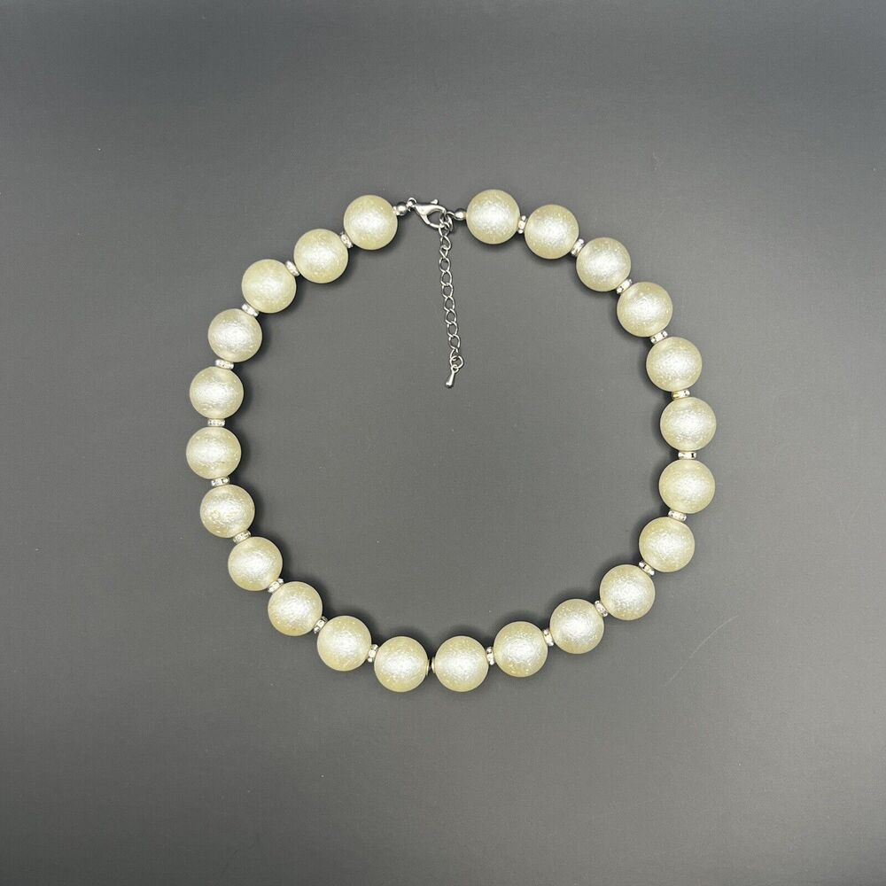 Japan Vintage Champagne Color Faux Pearl Necklace 17” Long plus 2” Extender